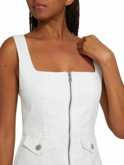 Alice + Olivia Thersa Zip-Front Denim Minidress -ALICE + OLIVIA Sales unnamed file 1686