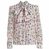 Alice + Olivia Jeannie Tieneck Silk Blouse