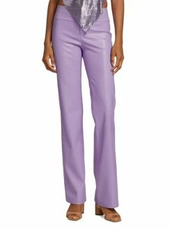 Alice + Olivia Oliva Vegan Leather Boot-Cut Trousers -ALICE + OLIVIA Sales unnamed file 1697