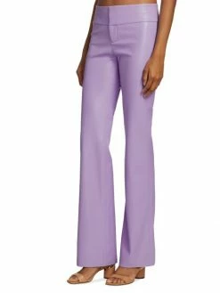 Alice + Olivia Oliva Vegan Leather Boot-Cut Trousers -ALICE + OLIVIA Sales unnamed file 1698