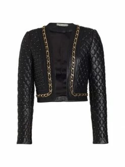 Alice + Olivia Zeta Vegan Leather Jacket