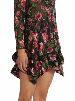 Alice + Olivia Zarya Floral Asymmetric Miniskirt -ALICE + OLIVIA Sales unnamed file 1712