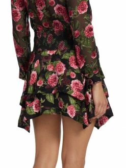 Alice + Olivia Zarya Floral Asymmetric Miniskirt -ALICE + OLIVIA Sales unnamed file 1713