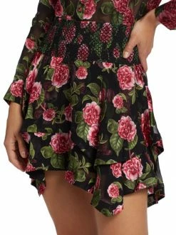Alice + Olivia Zarya Floral Asymmetric Miniskirt -ALICE + OLIVIA Sales unnamed file 1714