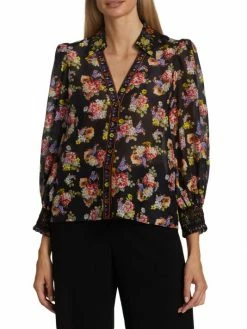 Alice + Olivia Cosima Smocked Blouse 9 Alice + Olivia Cosima Smocked Blouse -ALICE + OLIVIA Sales unnamed file 1729