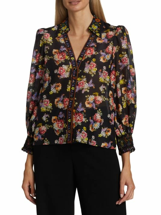 Alice + Olivia Cosima Smocked Blouse 3 Alice + Olivia Cosima Smocked Blouse - Image 3