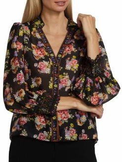 Alice + Olivia Cosima Smocked Blouse 12 Alice + Olivia Cosima Smocked Blouse -ALICE + OLIVIA Sales unnamed file 1732