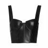 Alice + Olivia Jeanna Vegan Leather Bustier Top