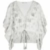 Alice + Olivia Sharita Embroidered Kaftan Top