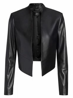 Alice + Olivia Harvey Open Leather Jacket Black 15 Alice + Olivia Harvey Open Leather Jacket Black -ALICE + OLIVIA Sales unnamed file 1779