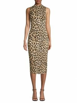 Alice + Olivia Delora Leopard Sleeveless Bodycon Dress -ALICE + OLIVIA Sales unnamed file 1799