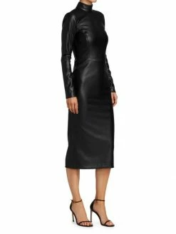 Alice + Olivia Delora Vegan Leather Bodycon Midi Dress -ALICE + OLIVIA Sales unnamed file 1813