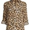 Alice + Olivia Eloise Leopard Print Silk Blouse