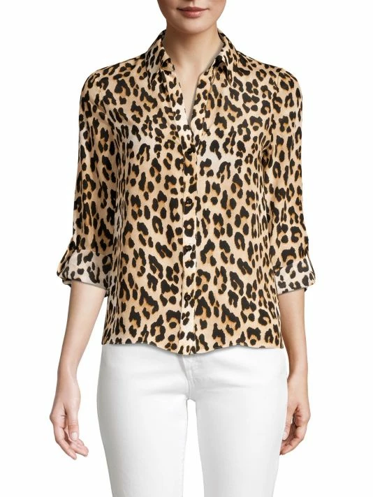 Alice + Olivia Eloise Leopard Print Silk Blouse 3 Alice + Olivia Eloise Leopard Print Silk Blouse - Image 3