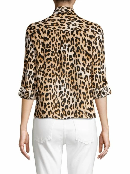 Alice + Olivia Eloise Leopard Print Silk Blouse 5 Alice + Olivia Eloise Leopard Print Silk Blouse - Image 5