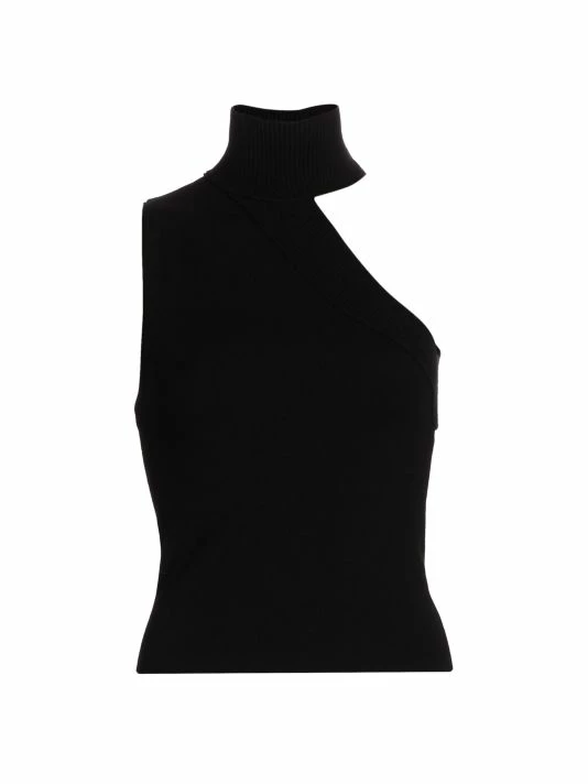 Alice + Olivia Kiki Multi-Stitch Cutout Tank Top Black 7 Alice + Olivia Kiki Multi-Stitch Cutout Tank Top Black - Image 7