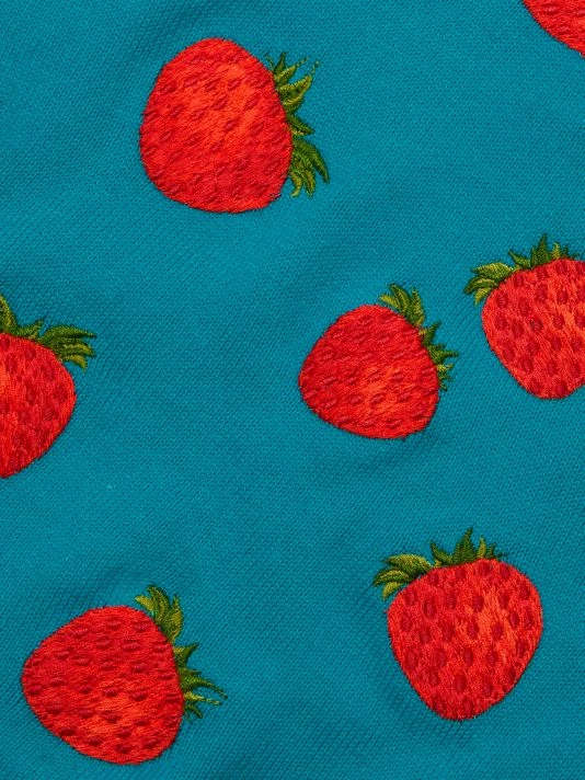 Alice + Olivia Ciara Embroidered Strawberry Cropped Sweater 7 Alice + Olivia Ciara Embroidered Strawberry Cropped Sweater - Image 7