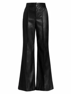 Alice + Olivia Dylan Vegan Leather Wide-Leg Pants