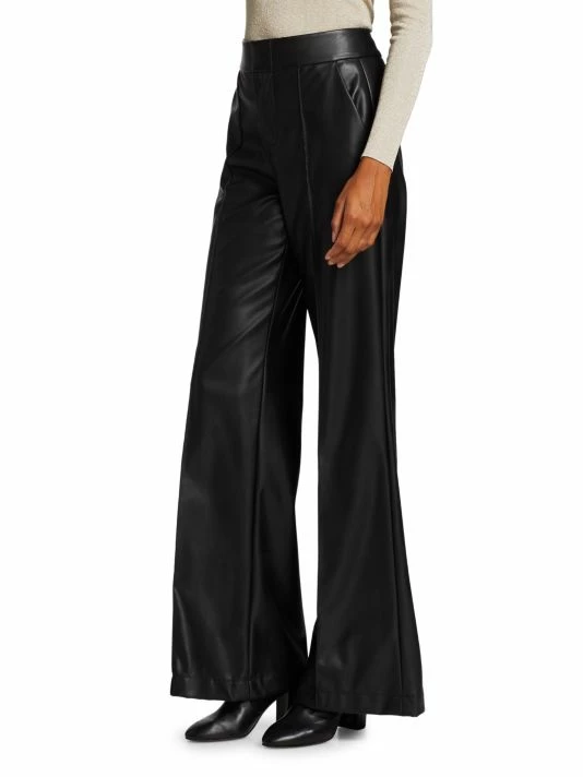 Alice + Olivia Dylan Vegan Leather Wide-Leg Pants 4 Alice + Olivia Dylan Vegan Leather Wide-Leg Pants - Image 4