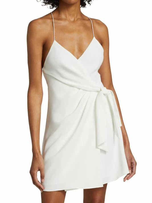 Alice + Olivia Katie Tie Wrap Mini Dress 3 Alice + Olivia Katie Tie Wrap Mini Dress - Image 3