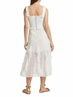 Alice + Olivia Jocelyn Eyelet Cotton Midi-Dress -ALICE + OLIVIA Sales unnamed file 1974