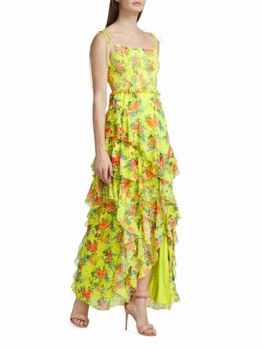 Alice + Olivia Jocelyn Tiered Ruffle Maxi Dress 4 Alice + Olivia Jocelyn Tiered Ruffle Maxi Dress - Image 4