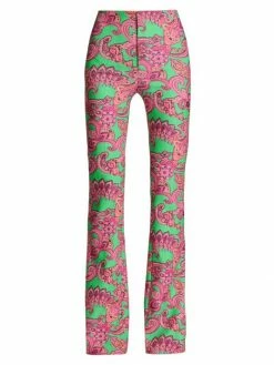 Alice + Olivia Teeny Paisley Boot-Cut Pants