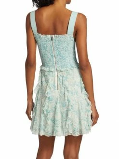 Alice + Olivia Jocelyn Floral Smocked Cotton Ruffle Minidress -ALICE + OLIVIA Sales unnamed file 2009