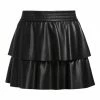 Alice + Olivia Jia Faux Leather Mini Skirt Black