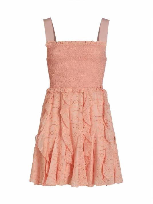 Alice + Olivia Jocelyn Eyelet Ruffle Minidress 1 Alice + Olivia Jocelyn Eyelet Ruffle Minidress