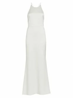 Alice + Olivia Samia Sleeveless Satin Gown