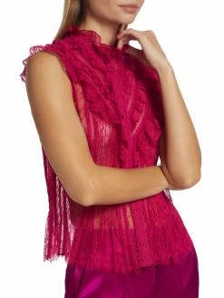 Alice + Olivia Rheba Ruffled-Yoke Lace Top 12 Alice + Olivia Rheba Ruffled-Yoke Lace Top -ALICE + OLIVIA Sales unnamed file 207