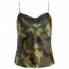 Alice + Olivia Harmon Camo Drapey Slip Tank Top