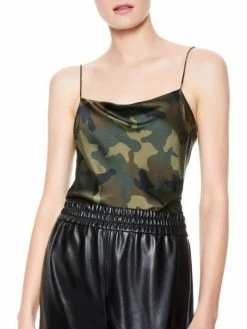 Alice + Olivia Harmon Camo Drapey Slip Tank Top -ALICE + OLIVIA Sales unnamed file 2078