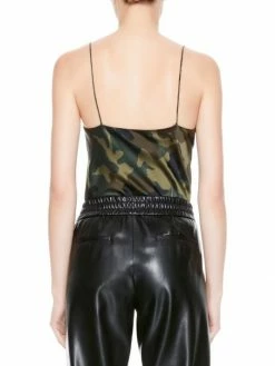 Alice + Olivia Harmon Camo Drapey Slip Tank Top -ALICE + OLIVIA Sales unnamed file 2080
