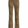 Alice + Olivia Olivia Leopard Low-Rise Stretch Bootcut Pants