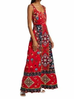 Alice + Olivia Pam Embroidered Satin Maxi Dress -ALICE + OLIVIA Sales unnamed file 2105