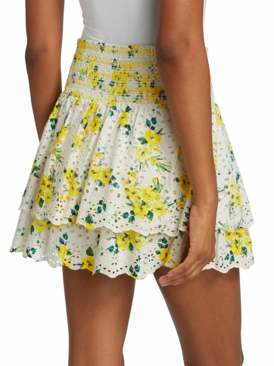 Alice + Olivia Bethie Smocked Tiered Ruffle Miniskirt 5 Alice + Olivia Bethie Smocked Tiered Ruffle Miniskirt - Image 5