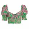 Alice + Olivia Crawford Smocked Paisley Top