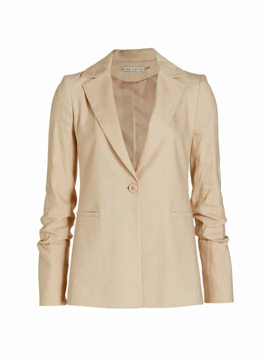 Alice + Olivia Pailey Single-Breasted Blazer Ocean Blue 1 Alice + Olivia Pailey Single-Breasted Blazer Ocean Blue