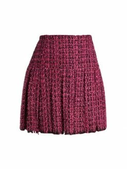 Alice + Olivia Emilie Box-Pleat Mini Skirt
