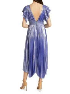 Alice + Olivia Niesha Glossy Pleated Midi Dress 11 Alice + Olivia Niesha Glossy Pleated Midi Dress -ALICE + OLIVIA Sales unnamed file 2271