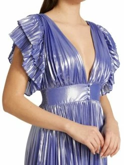 Alice + Olivia Niesha Glossy Pleated Midi Dress 12 Alice + Olivia Niesha Glossy Pleated Midi Dress -ALICE + OLIVIA Sales unnamed file 2272
