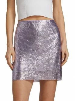 Alice + Olivia Elana Metallic Miniskirt 9 Alice + Olivia Elana Metallic Miniskirt -ALICE + OLIVIA Sales unnamed file 2290