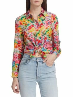 Alice + Olivia Willa Floral Button-Up Top -ALICE + OLIVIA Sales unnamed file 2318