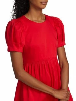 Alice + Olivia Ann Curved Empire-Waist Tiered Minidress -ALICE + OLIVIA Sales unnamed file 232