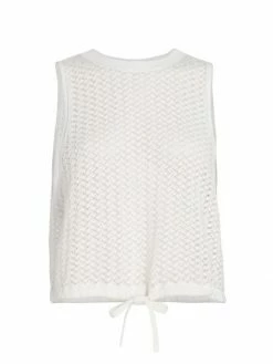 Alice + Olivia Tevin Cropped Drawstring Hem Tank