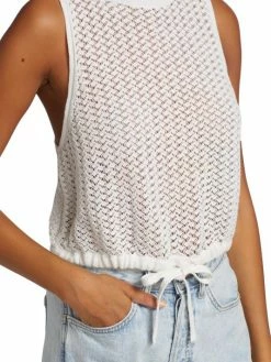 Alice + Olivia Tevin Cropped Drawstring Hem Tank -ALICE + OLIVIA Sales unnamed file 2328