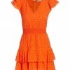 Alice + Olivia Markita Ruffled Silk Minidress