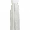 Alice + Olivia Despina Metallic Pleated Maxi Dress